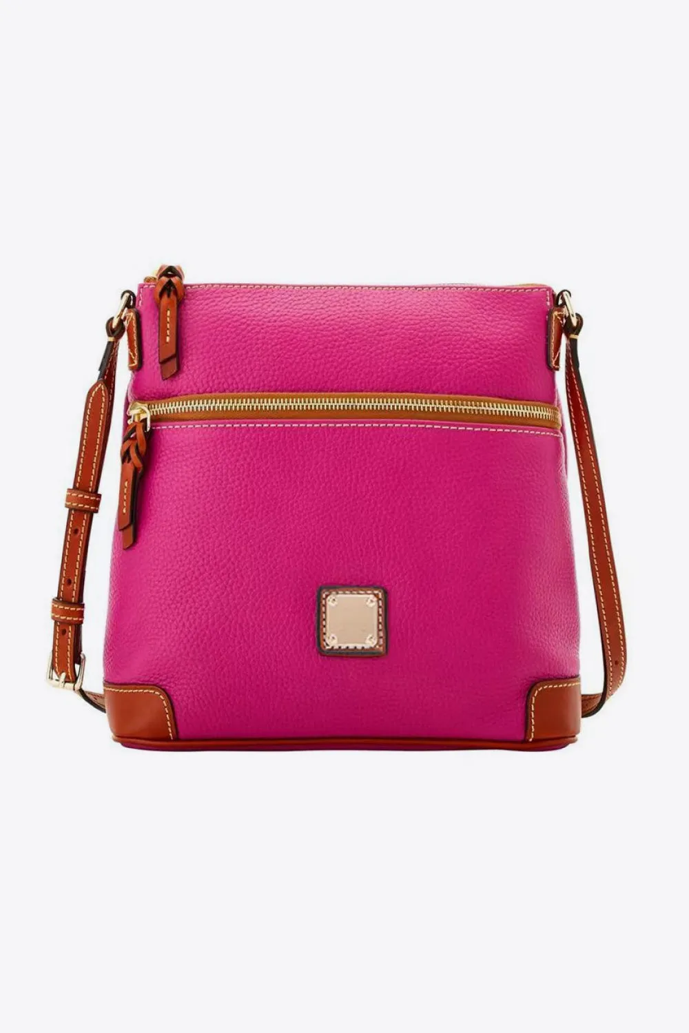 Pebbled Leather Crossbody Handbag