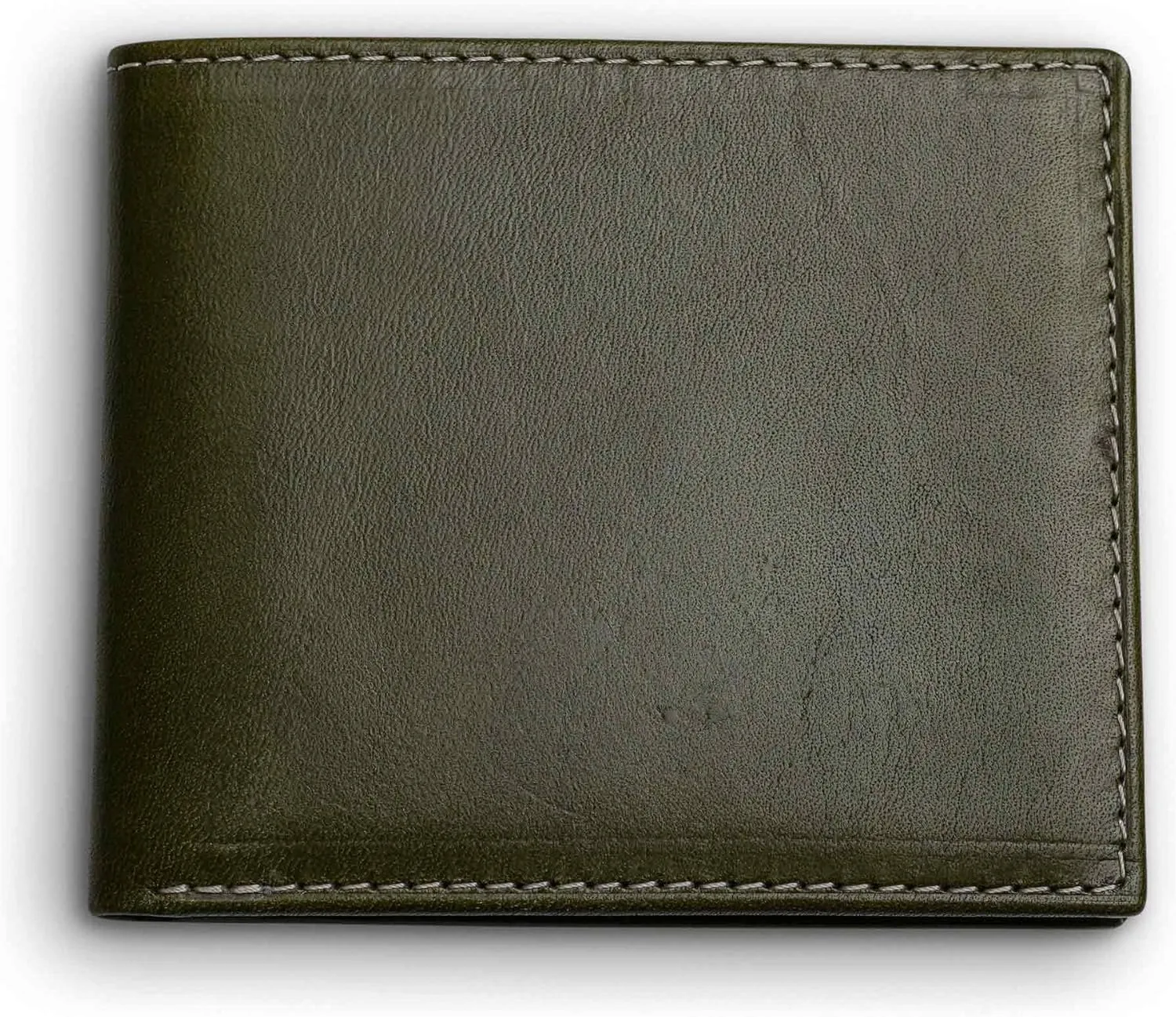 PEGAI Standard Leather Bifold Wallet For Men | Minimalist RFID Blocking Slim Wallet For Men With Credit Card Holder | Edward Italian (Green & Mustard)