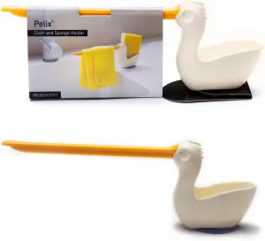 PELEG DESIGN Sponge Holder, White, 25.5x4.5x9 cm