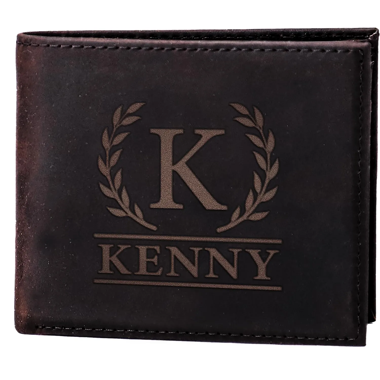 Personalized Wallet for Men, Custom Men Leather Wallet Gift for Christmas, Birthday, Anniversary, Wedding, Graduate, Customized Wallet for Him, Husband, Dad, Son, Grandpa, Boyfriend, Groom, Bestmen