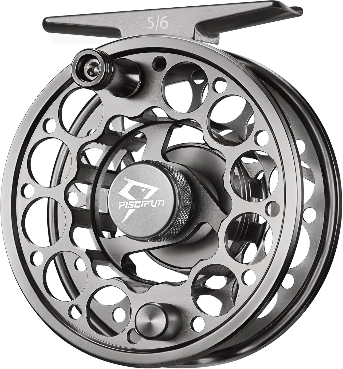 Piscifun Sword Fly Fishing Reel, CNC-Machined Aluminum Alloy Fly Reel, 3/4, 5/6, 7/8, 9/10 Weight, Black, Gunmetal, Space Gray