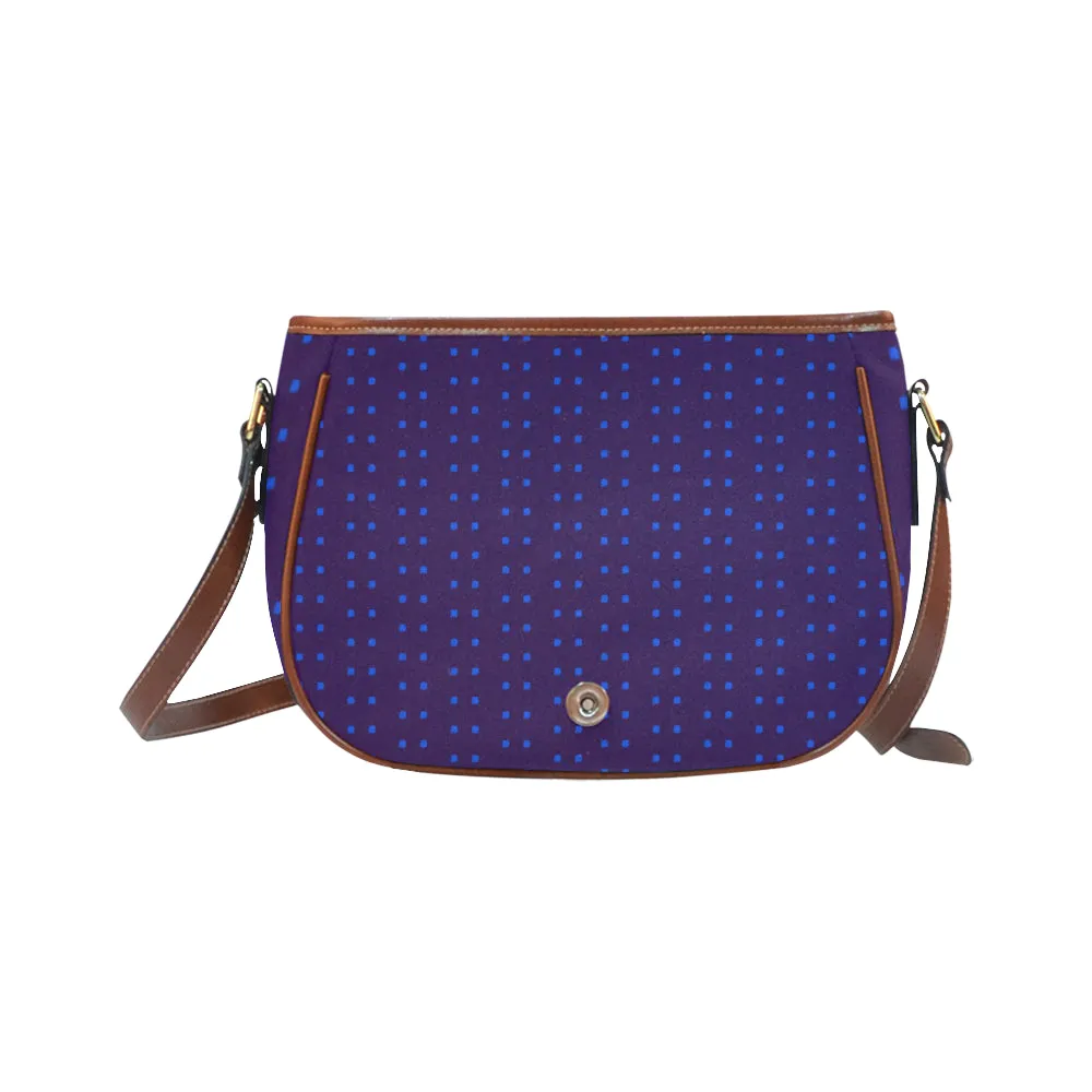 Polka Stripe Saddle Bag