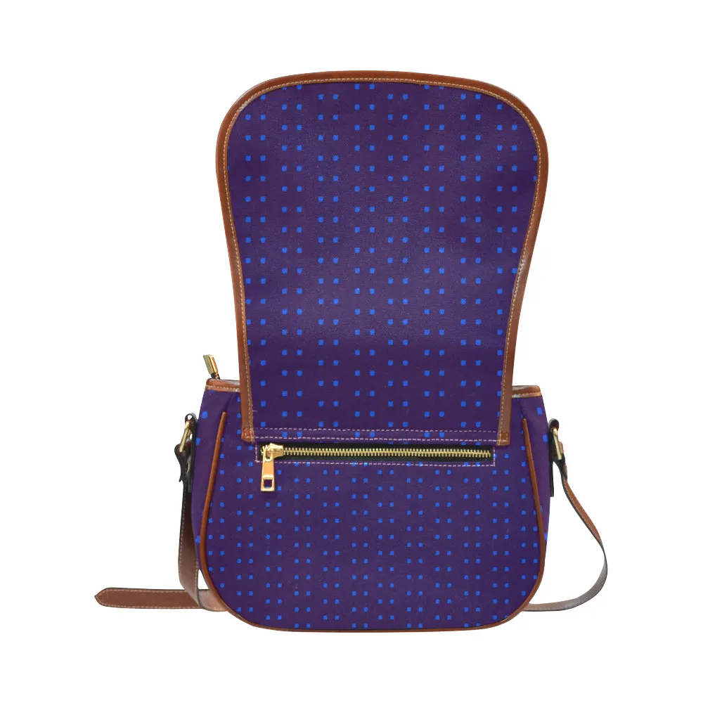 Polka Stripe Saddle Bag