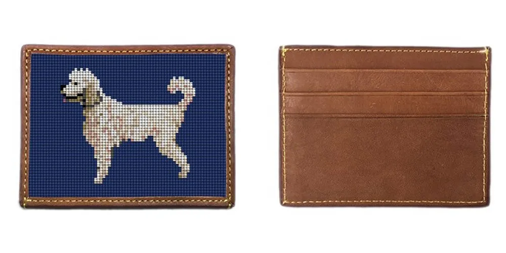 Poodle Needlepoint Card Wallet