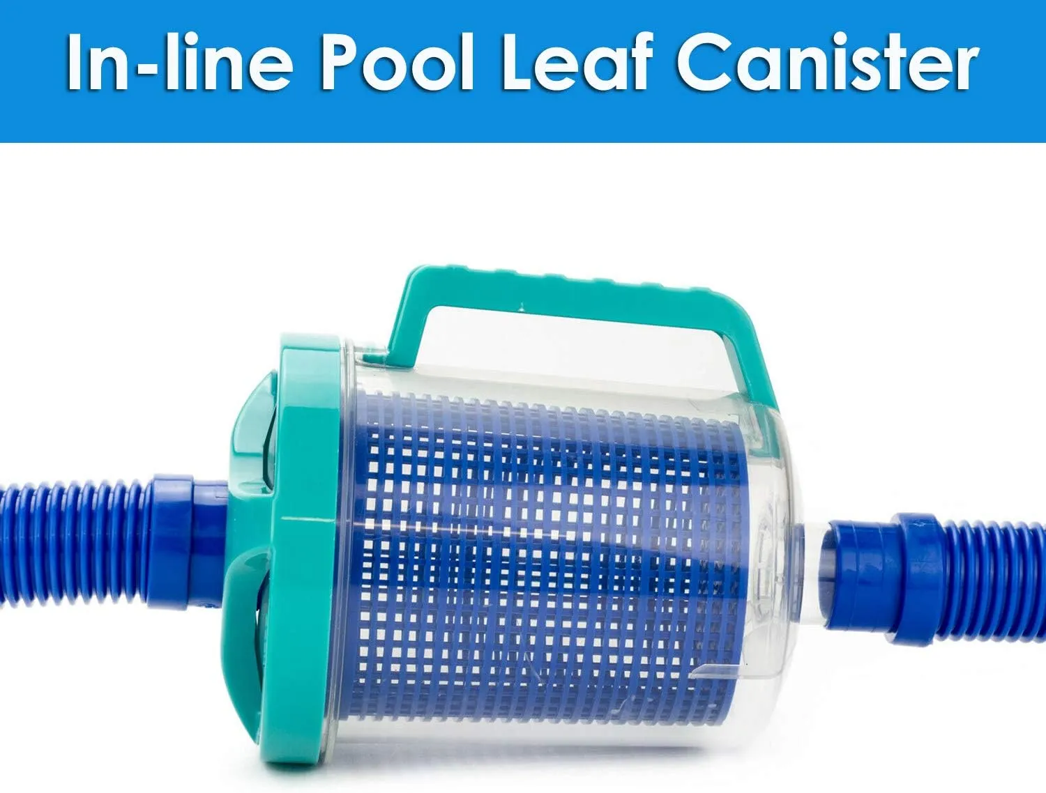 Pool Leaf Canister Catcher for Pool Vacuum with Mesh Basket, in-line Leaf Catcher for Swimming Pool Cleaner, Fits Suction Manual & Automatic Pool Cleaners