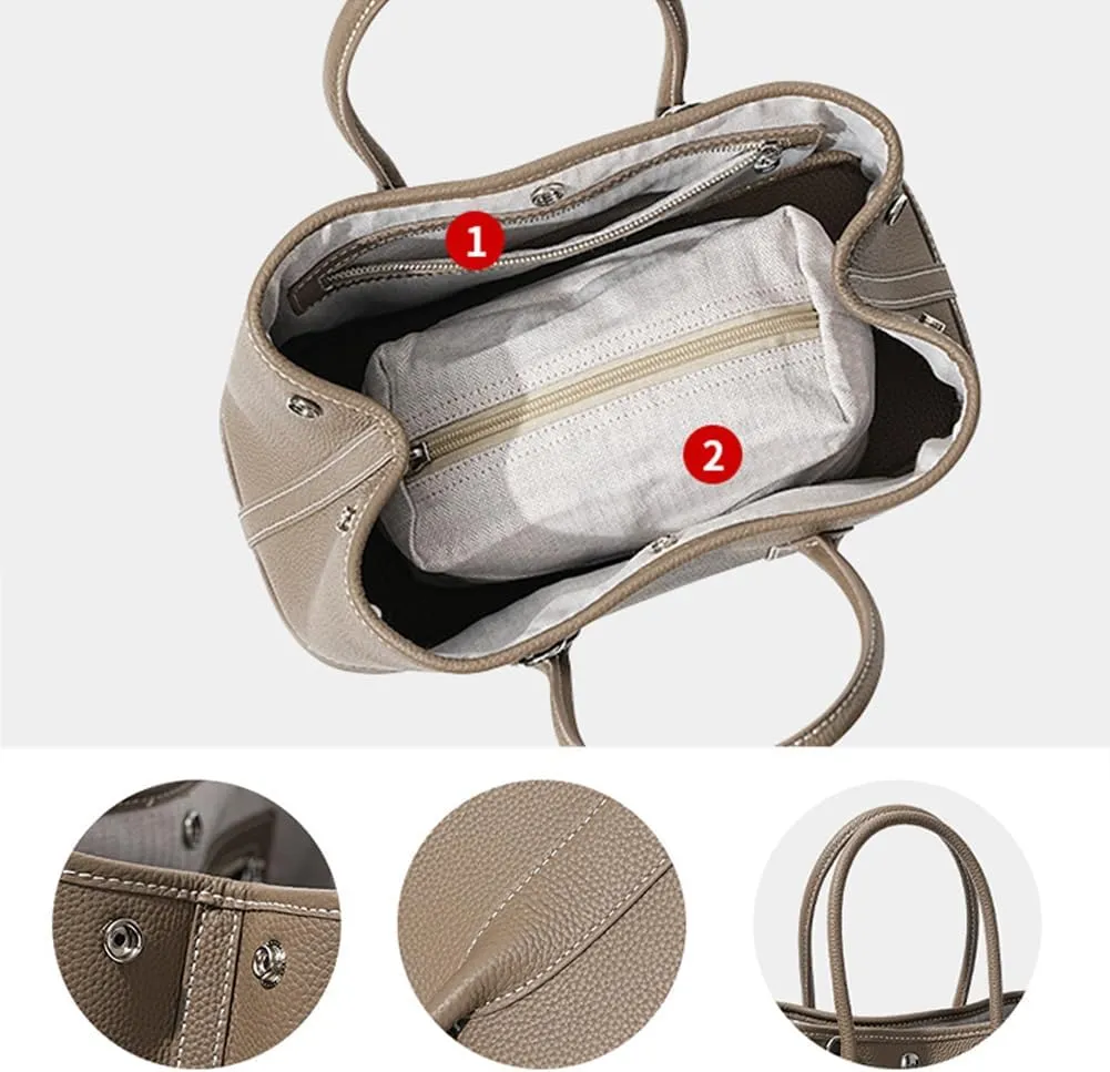 Portable Cowhide tote for women,Women's Bag Garden,Genuine Leather Tote Bag Leather Crossbody Bag