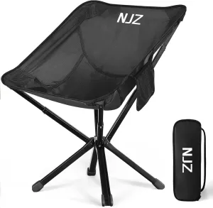 Portable Folding Camping Chair, Black