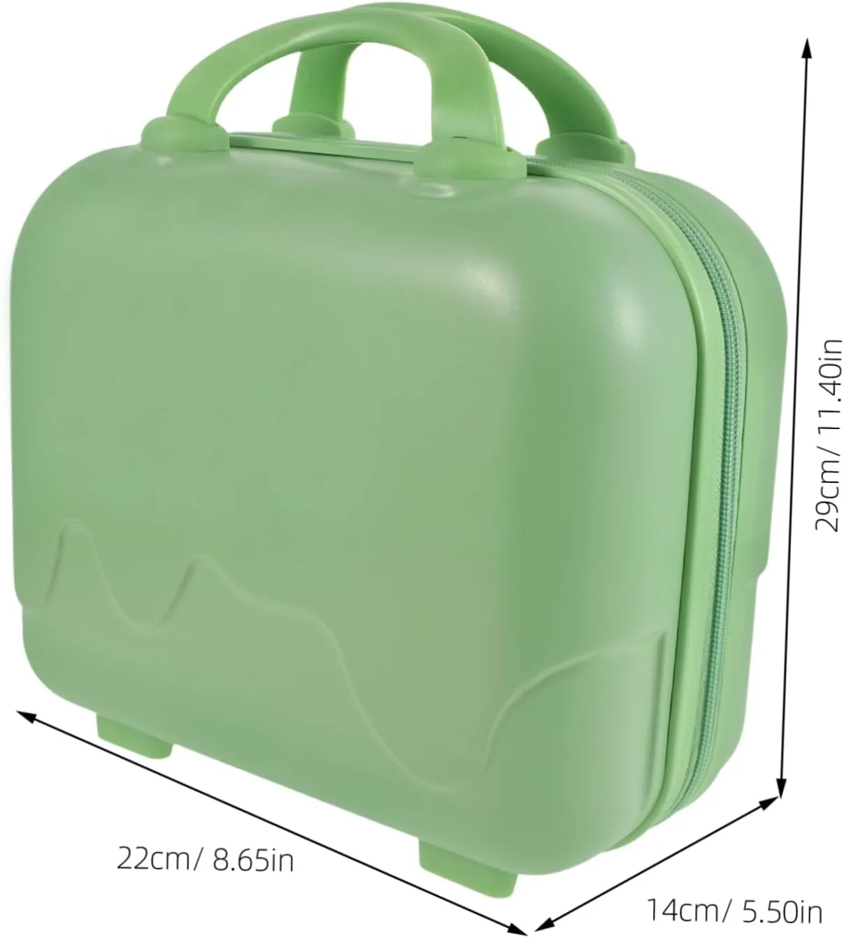 Portable Makeup Luggage Case Hard Shell Vanity Bag Pull-down Handle Stylish Travel Organizer for Women