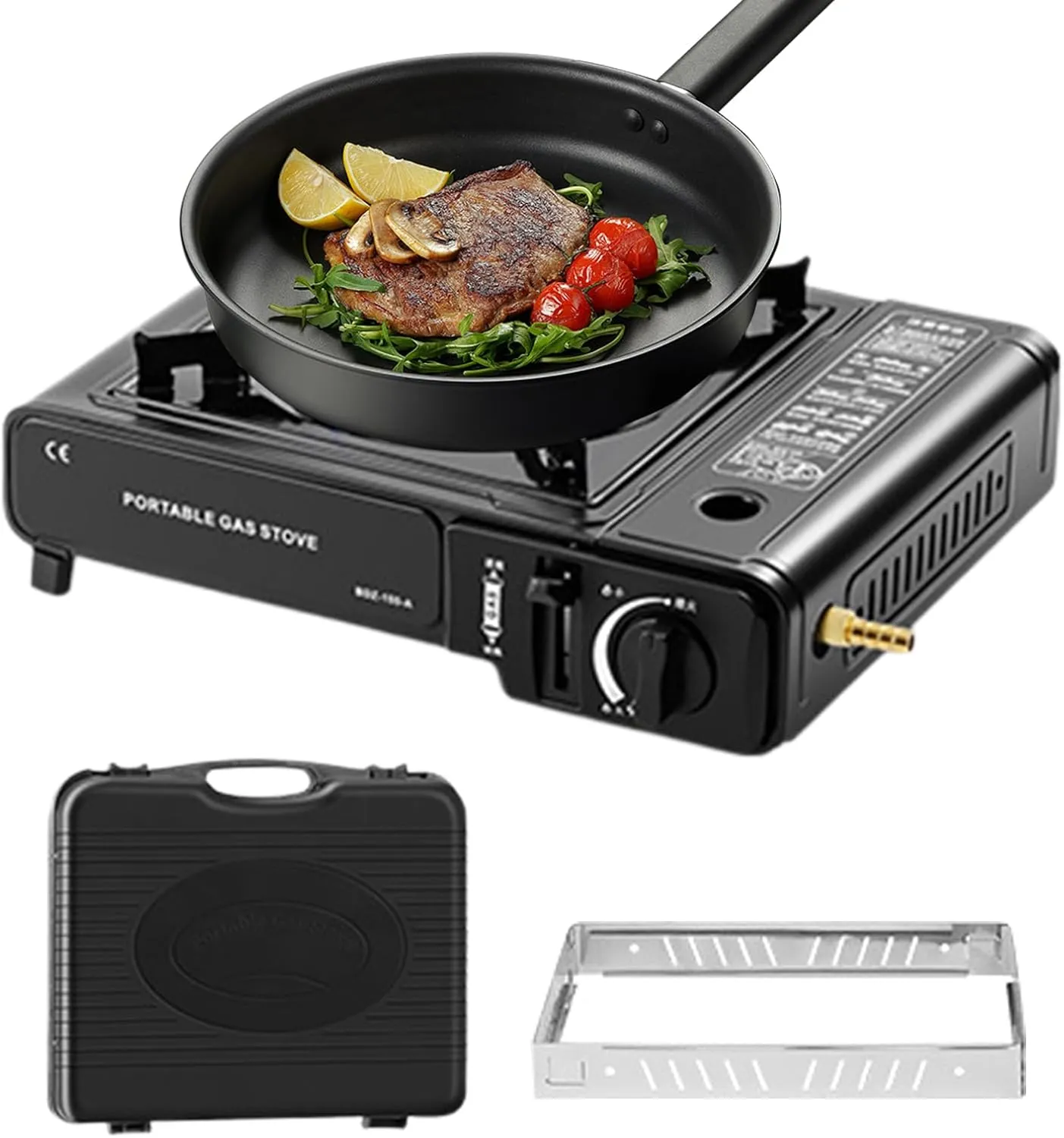 Portable Stove,Burner Stove Outdoor - Rapid Heating Single Grill Heater for Kitchen Cooking Backpacking Campfire Patio Outdoor Use