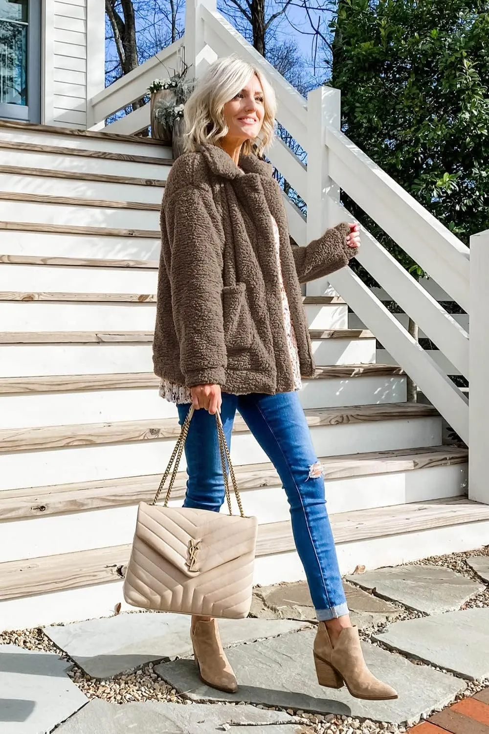 PRETTYGARDEN Women's Fashion Winter Coat Sherpa Fleece Faux Fur Shearling Oversized Trendy Jackets Warm Outerwear