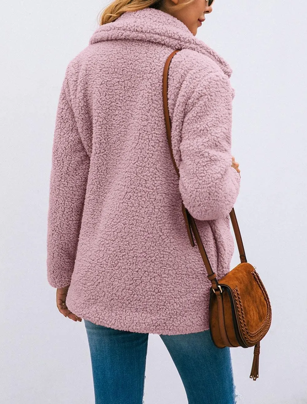PRETTYGARDEN Women's Fashion Winter Coat Sherpa Fleece Faux Fur Shearling Oversized Trendy Jackets Warm Outerwear