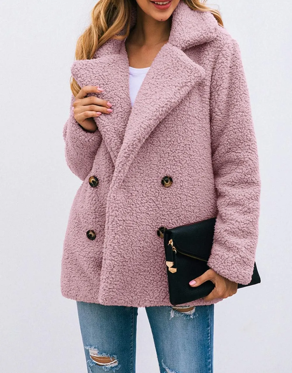 PRETTYGARDEN Women's Fashion Winter Coat Sherpa Fleece Faux Fur Shearling Oversized Trendy Jackets Warm Outerwear
