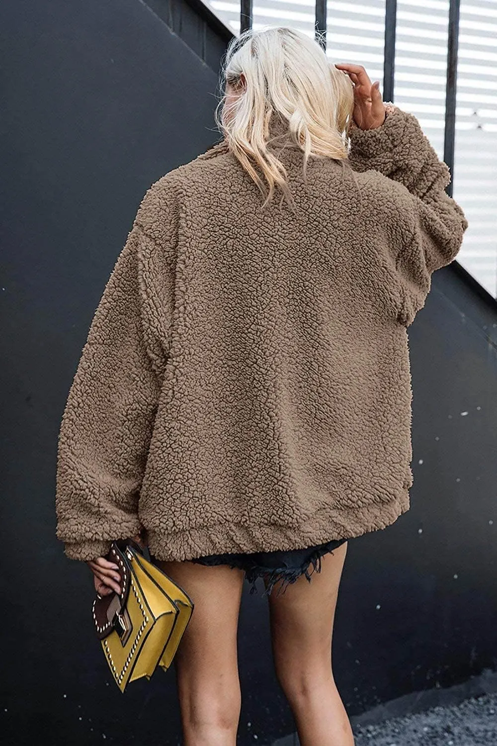 PRETTYGARDEN Women's Fashion Winter Coat Sherpa Fleece Faux Fur Shearling Oversized Trendy Jackets Warm Outerwear