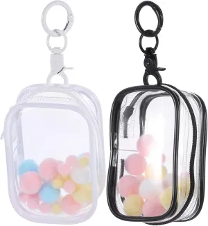 PRETYZOOM Figure Bag Doll Storage Bag Set Mini Figures Storage Organizer Keychain PVC Display Case for Collectibles