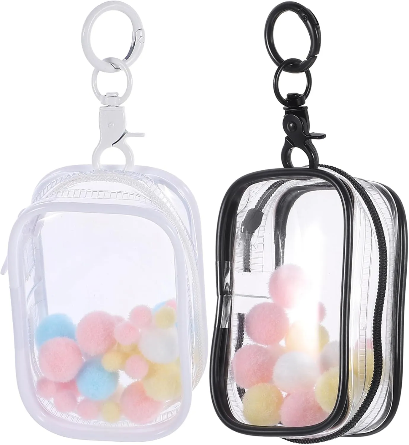 PRETYZOOM Figure Bag Doll Storage Bag Set Mini Figures Storage Organizer Keychain PVC Display Case for Collectibles