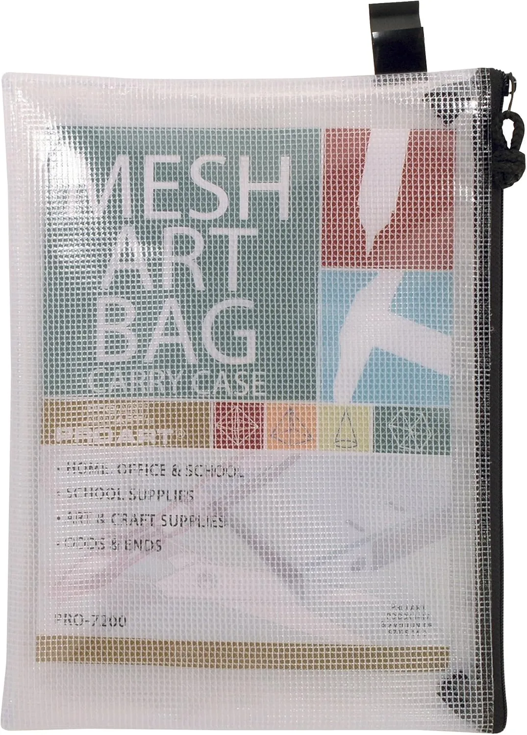 Pro Art Vinyl, 10-inch x 13-inch Mesh Bag with Zipper, Transluscent