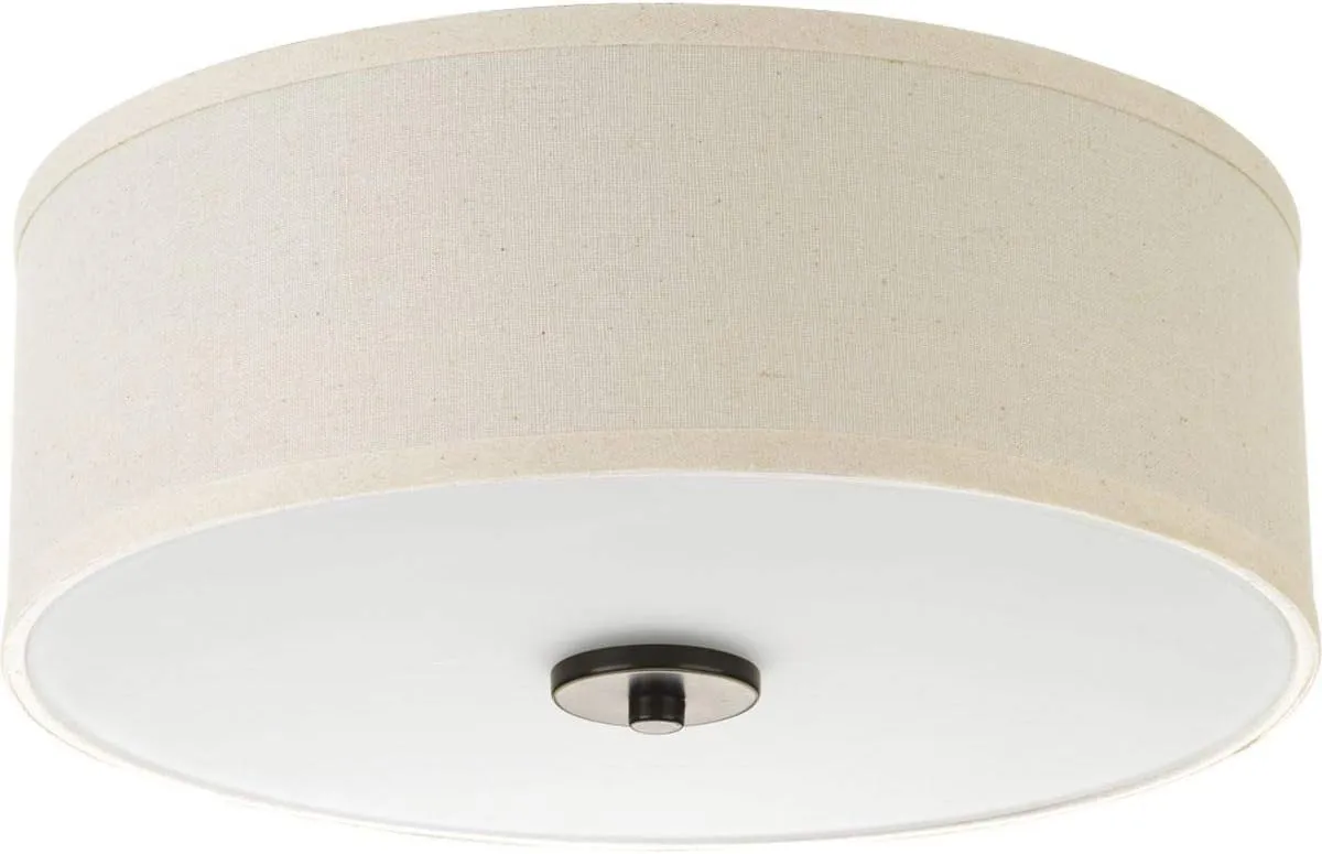 Progress Lighting P3696-2030K9 Inspire One-Light LED Flush Mount, Antique Bronze 6.00x13.00x13.00