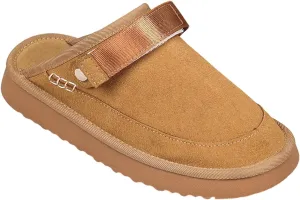 PU Leather Closed Toe Clogs with Back Strap for Home Use