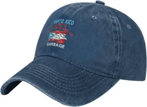 Puerto Rico is Not A Floating Island of Garbage Baseball Cap for Men Women Fashionable Adjustable Denim Hat