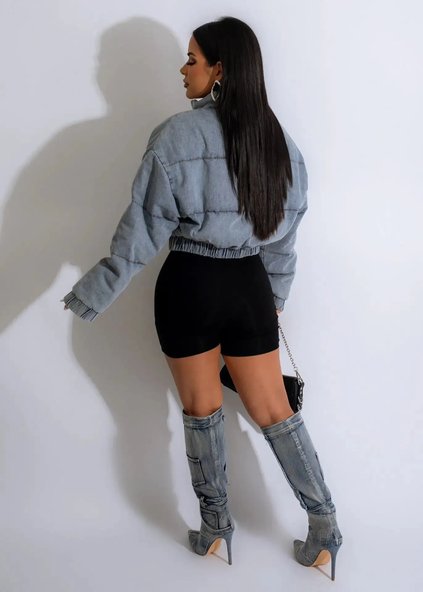 Puff Denim Cotton Jacket
