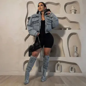 Puff Denim Cotton Jacket