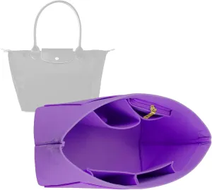 Purse Organizer Insert for Longchamp Le Pliage Neo Handbags Insert Organizer 1012purple-S