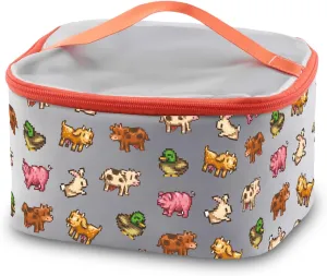 PXTIDY Video Game Cosmetic Toiletry Organizer Farming Country Adventure Gaming Makeup Organizer Bag Game Lover Gifts