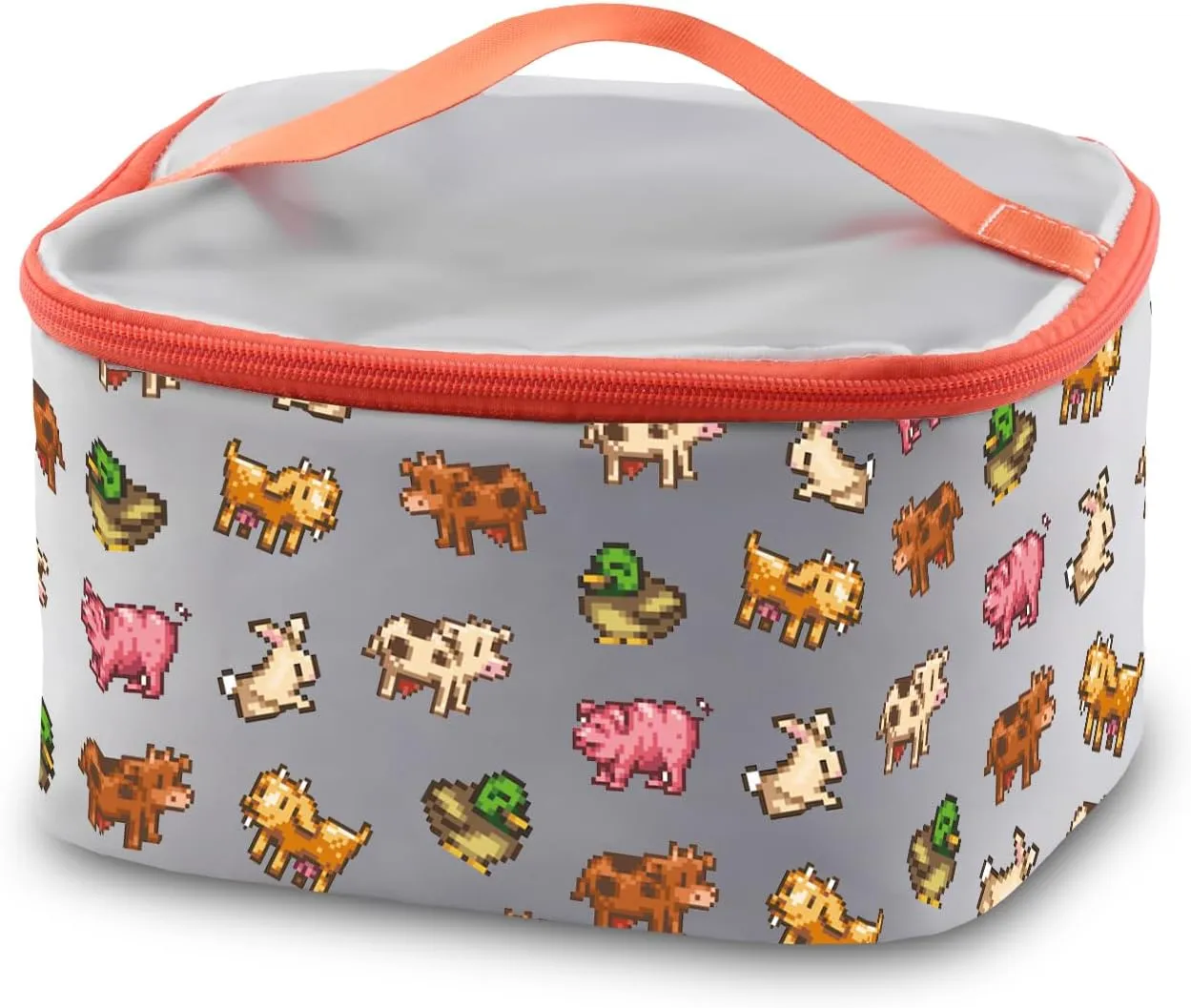 PXTIDY Video Game Cosmetic Toiletry Organizer Farming Country Adventure Gaming Makeup Organizer Bag Game Lover Gifts