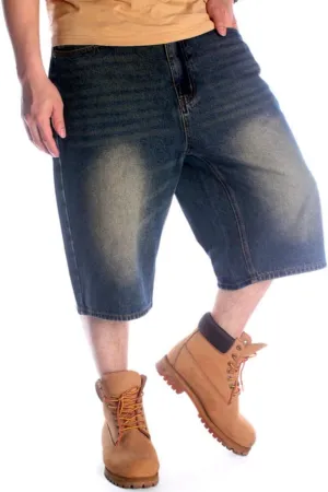 QBO Men's Fashion Hip Hop Jeans Baggy Denim Shorts