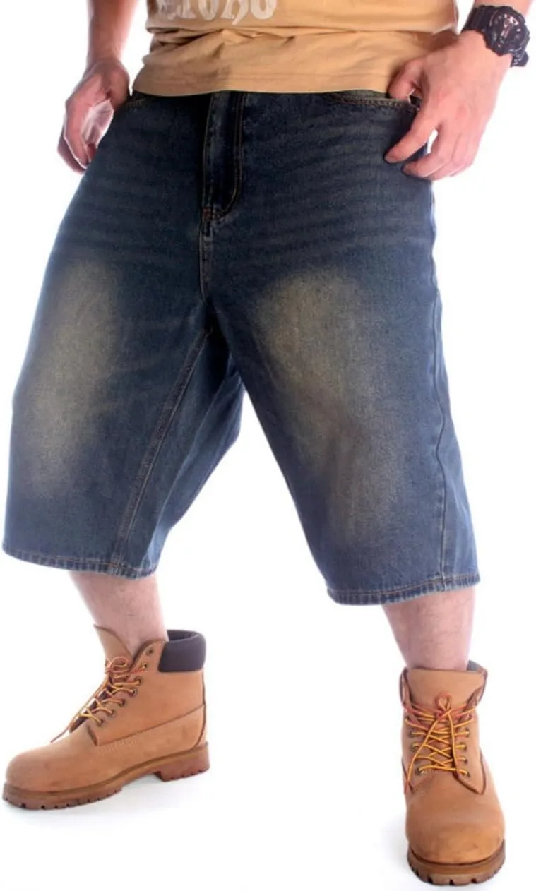 QBO Men's Fashion Hip Hop Jeans Baggy Denim Shorts