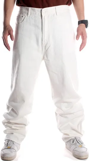 QBO Men's Vintage Graffiti Hip Hop Style Baggy Jeans Denim