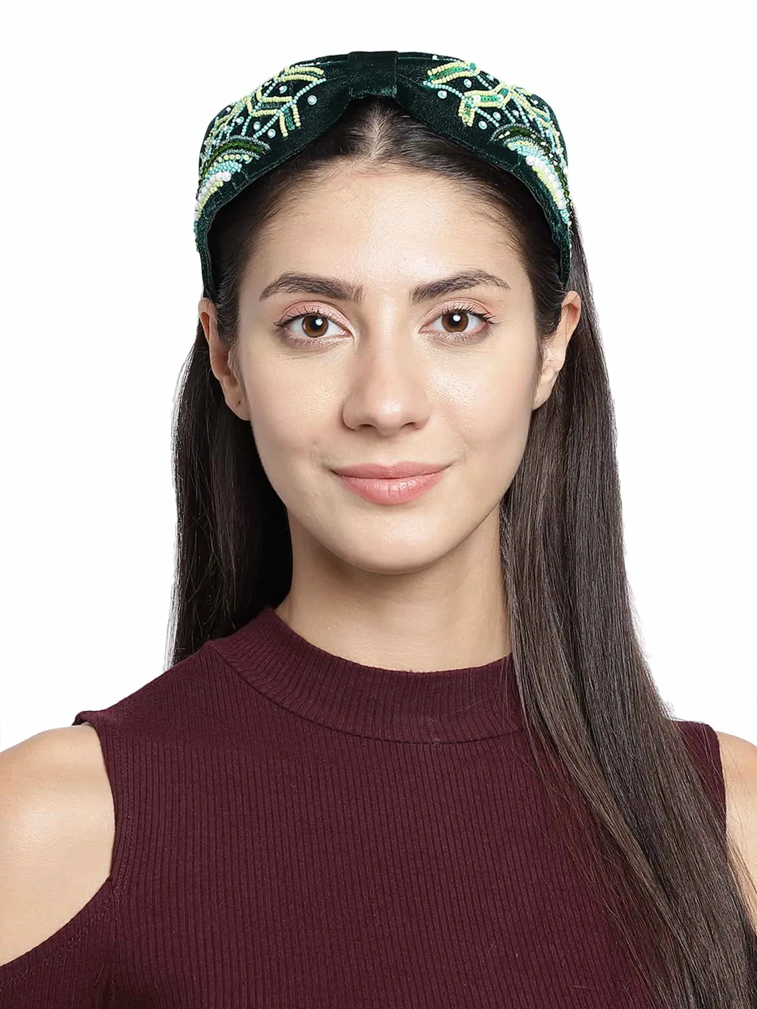 Quirky Embellished Velvet Hair Band