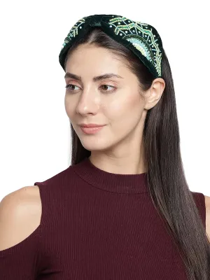 Quirky Embellished Velvet Hair Band