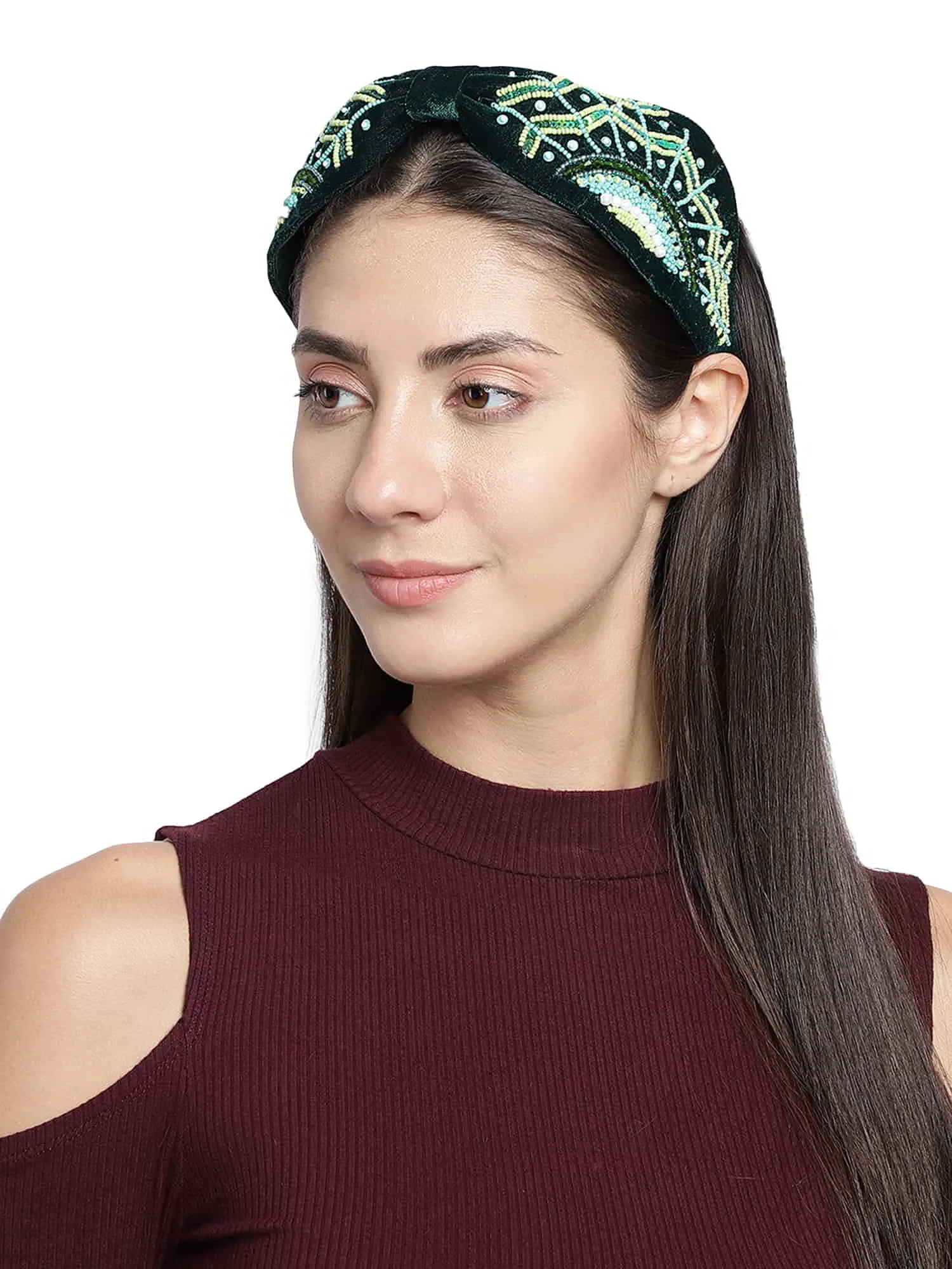 Quirky Embellished Velvet Hair Band