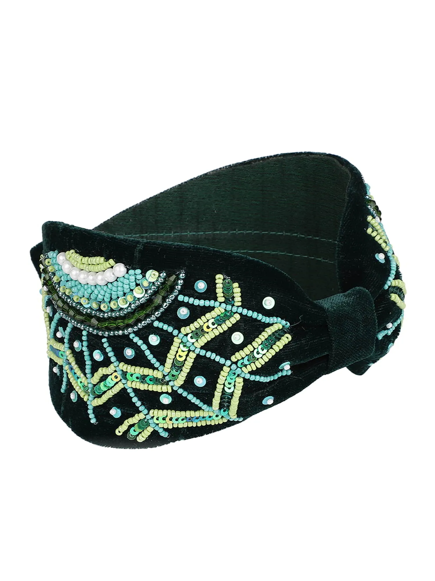 Quirky Embellished Velvet Hair Band