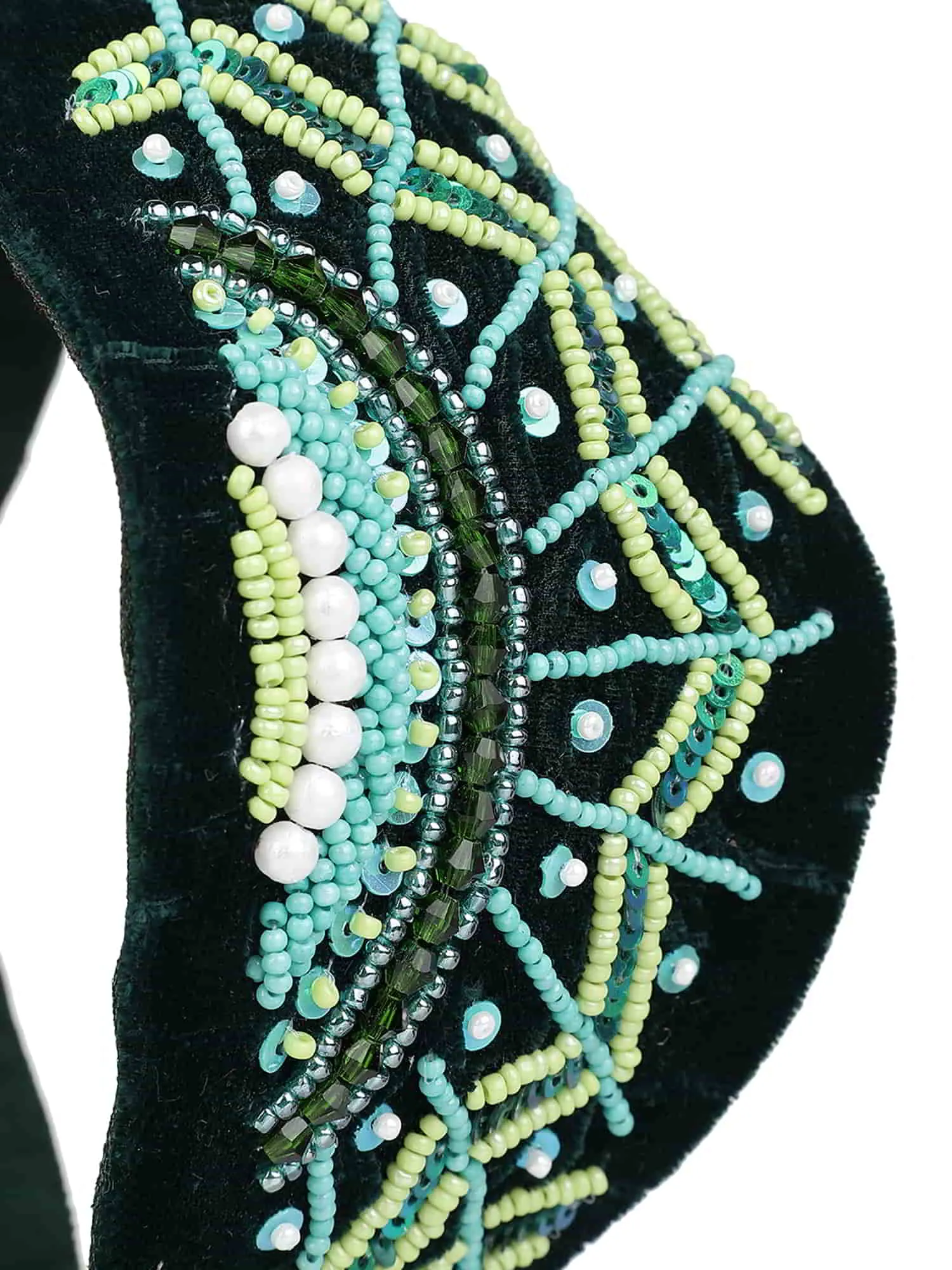 Quirky Embellished Velvet Hair Band