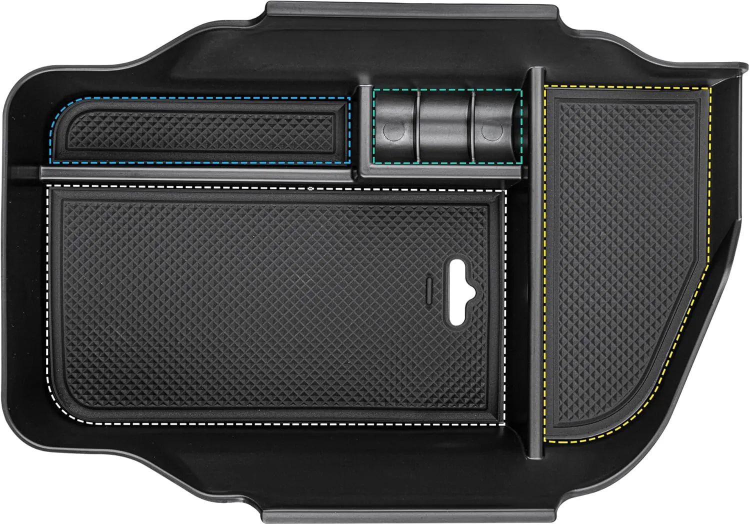 RED WOLF Center Console Organizer Tray for 2014-2024 Lexus RC 300 350 IS 350 500 Armrest Box Secondary Storage Factory Model Design with Anti-Slip Pad