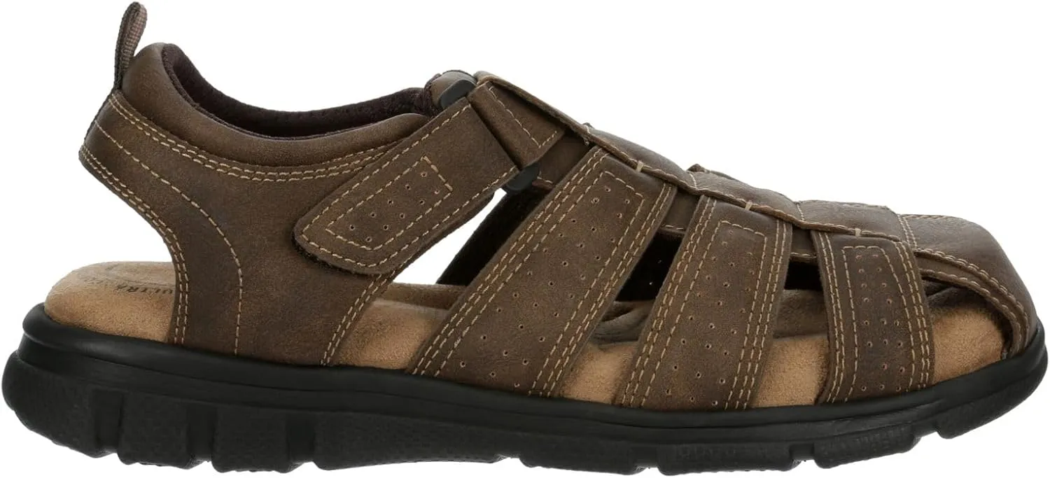 Restoration Ardent - Men's Faux Leather Casual Closed-Toe Fisherman Sandals