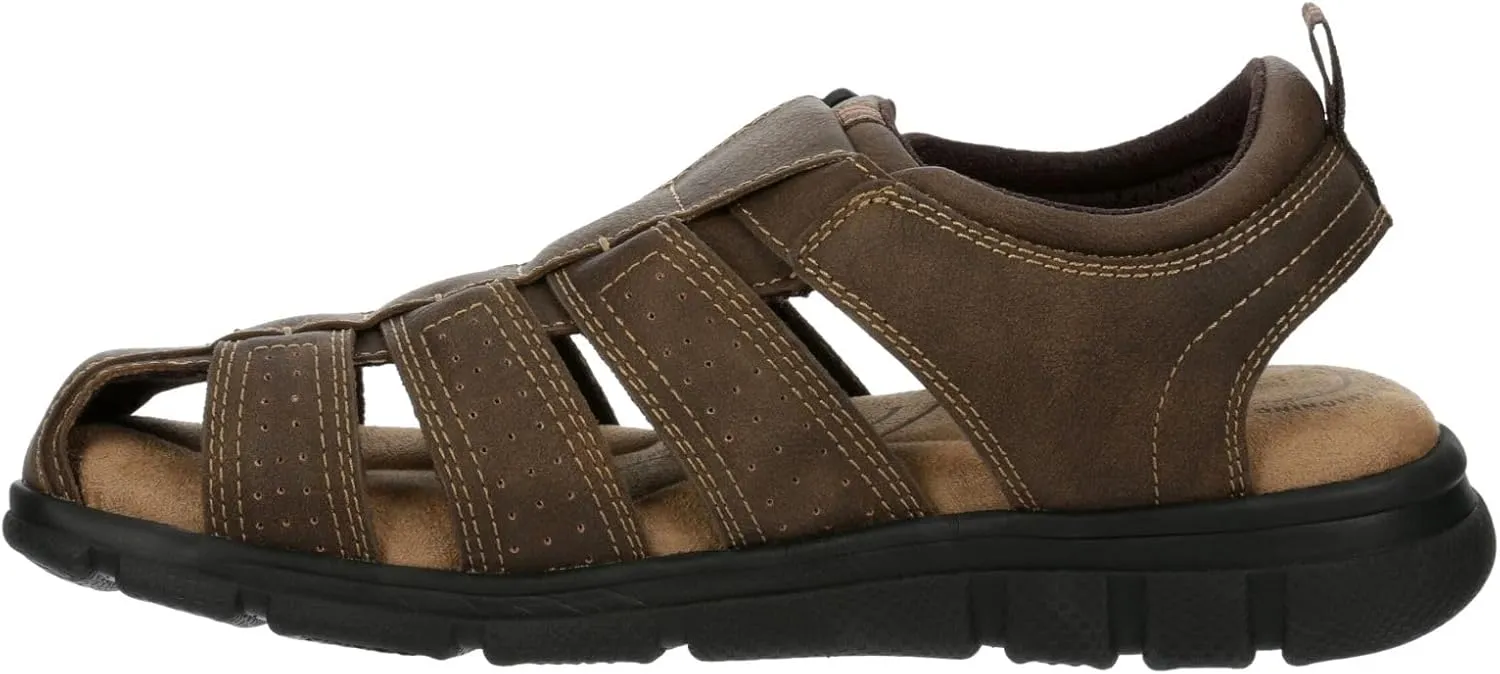 Restoration Ardent - Men's Faux Leather Casual Closed-Toe Fisherman Sandals
