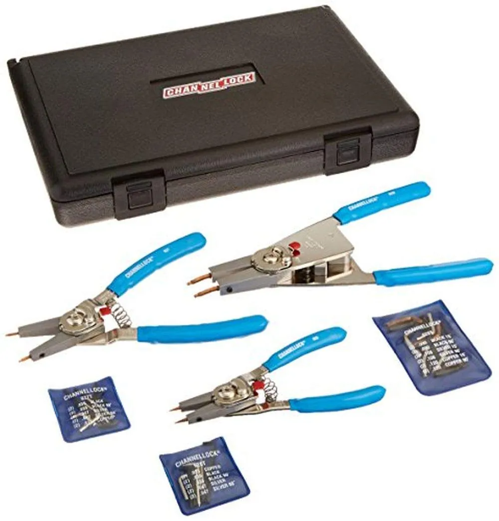 Retaining Ring Plier Set,15,90 Deg,3 pc