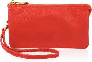 RIAH FASHION Convertible Faux Leather Wallet Purse Clutch - Mini Handbag Detachable Chain Crossbody Strap Phone Holder