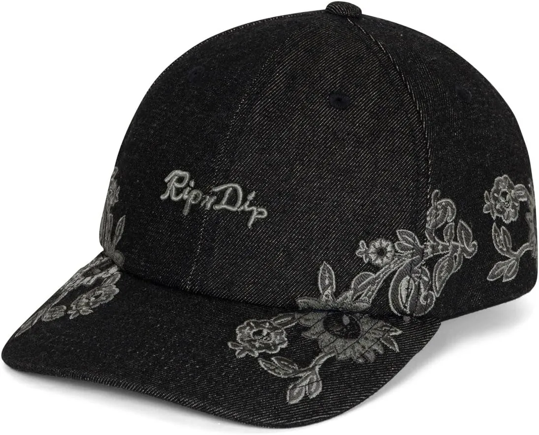 RIPNDIP Space Garden Dad Hat - Black Vintage Wash