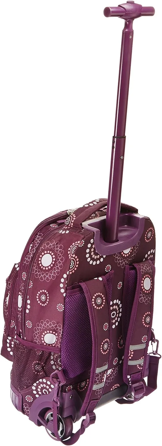 Rockland Single Handle Rolling Backpack, PURPLEPEARL, One Size