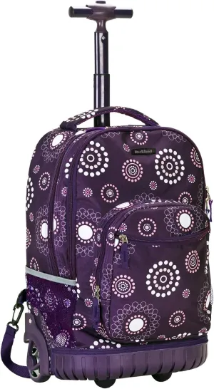 Rockland Single Handle Rolling Backpack, PURPLEPEARL, One Size