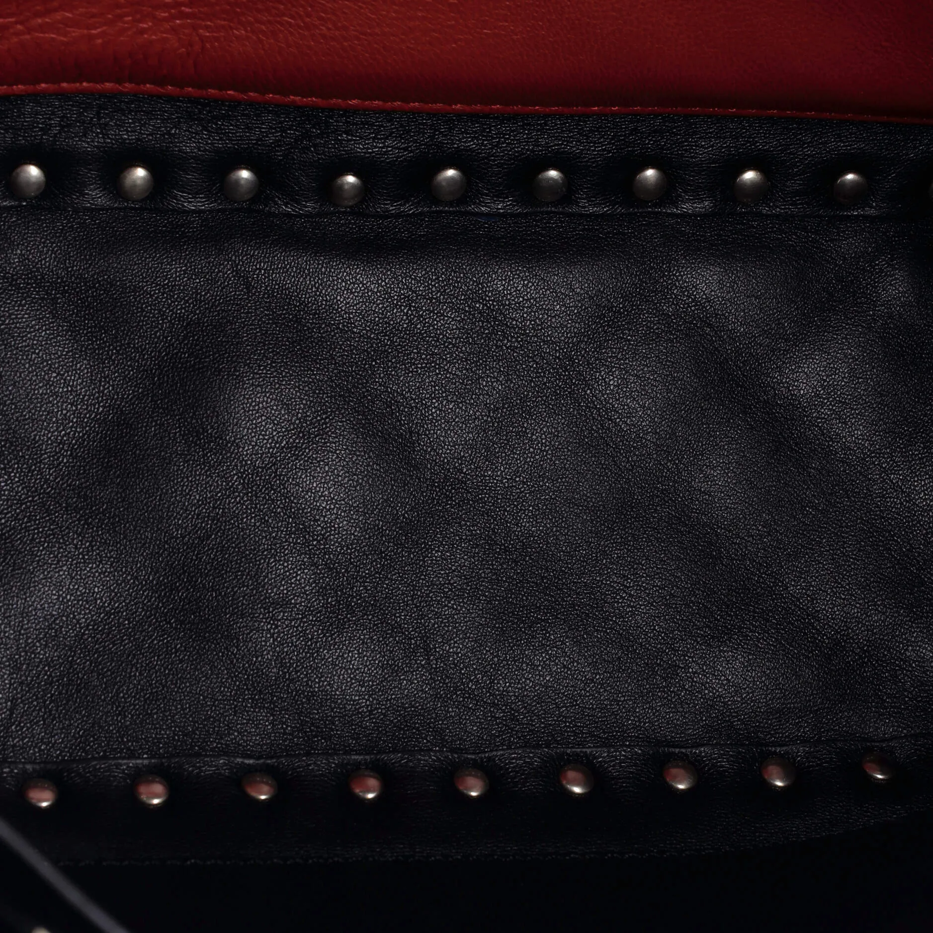 Rockstud Spike Flap Shoulder Bag Quilted Velvet Large