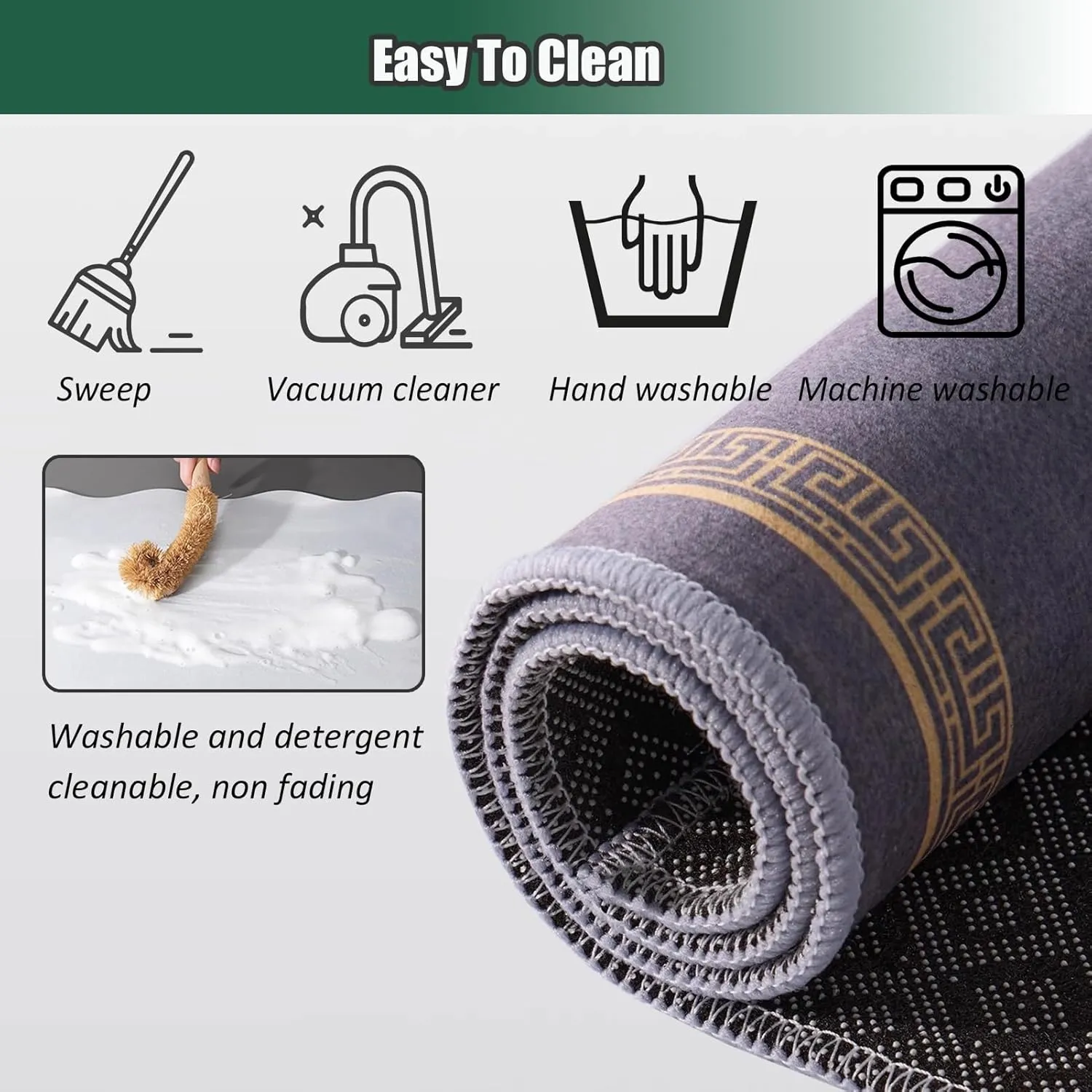 Round Non-Slip Mahjong Table Mat with Rubber Backing, Quiet Noise Reduction Mahjong Poker Card Board Game Tablecloths, with Black Carrying Bag(95cm/37.4in)