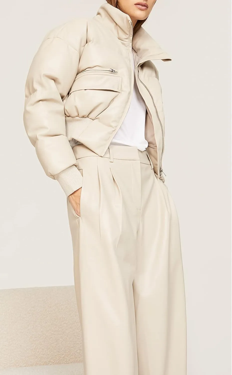 RTR Design Collective Wide Leg Faux Leather Pants