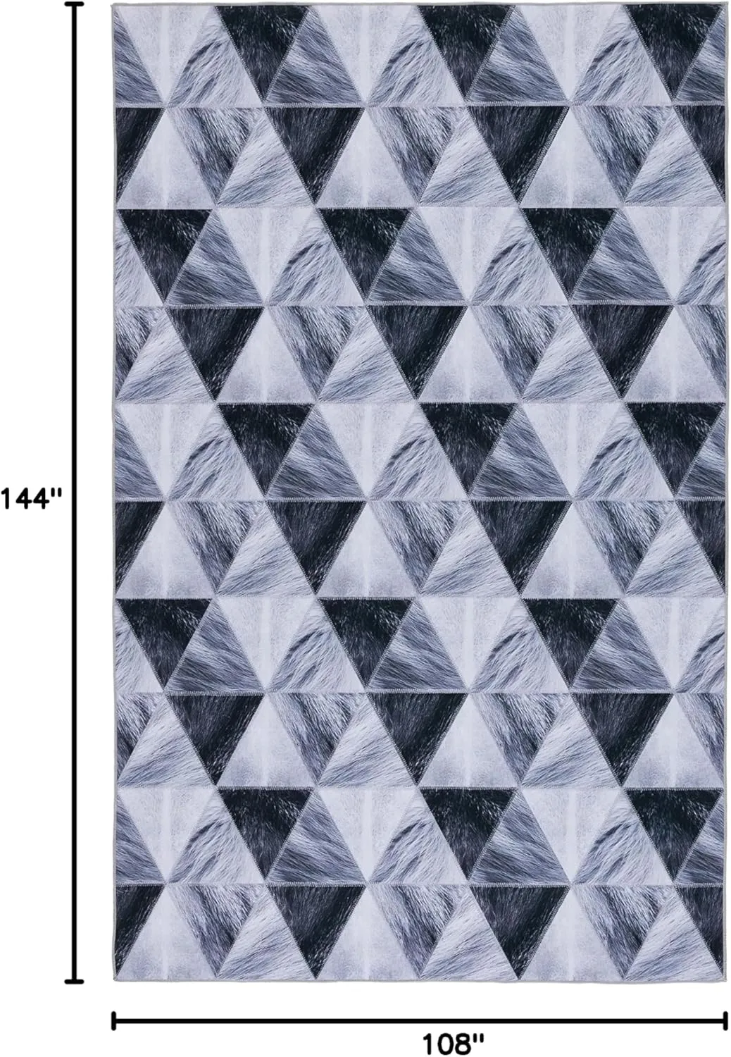 SAFAVIEH Faux Hide Collection Area Rug - 9' x 12', Light Grey & Dark Grey, Rustic Design, Non-Shedding & Easy Care, Machine Washable Ideal for High Traffic Areas in Living Room, Bedroom (FAH545F)