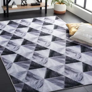SAFAVIEH Faux Hide Collection Area Rug - 9' x 12', Light Grey & Dark Grey, Rustic Design, Non-Shedding & Easy Care, Machine Washable Ideal for High Traffic Areas in Living Room, Bedroom (FAH545F)