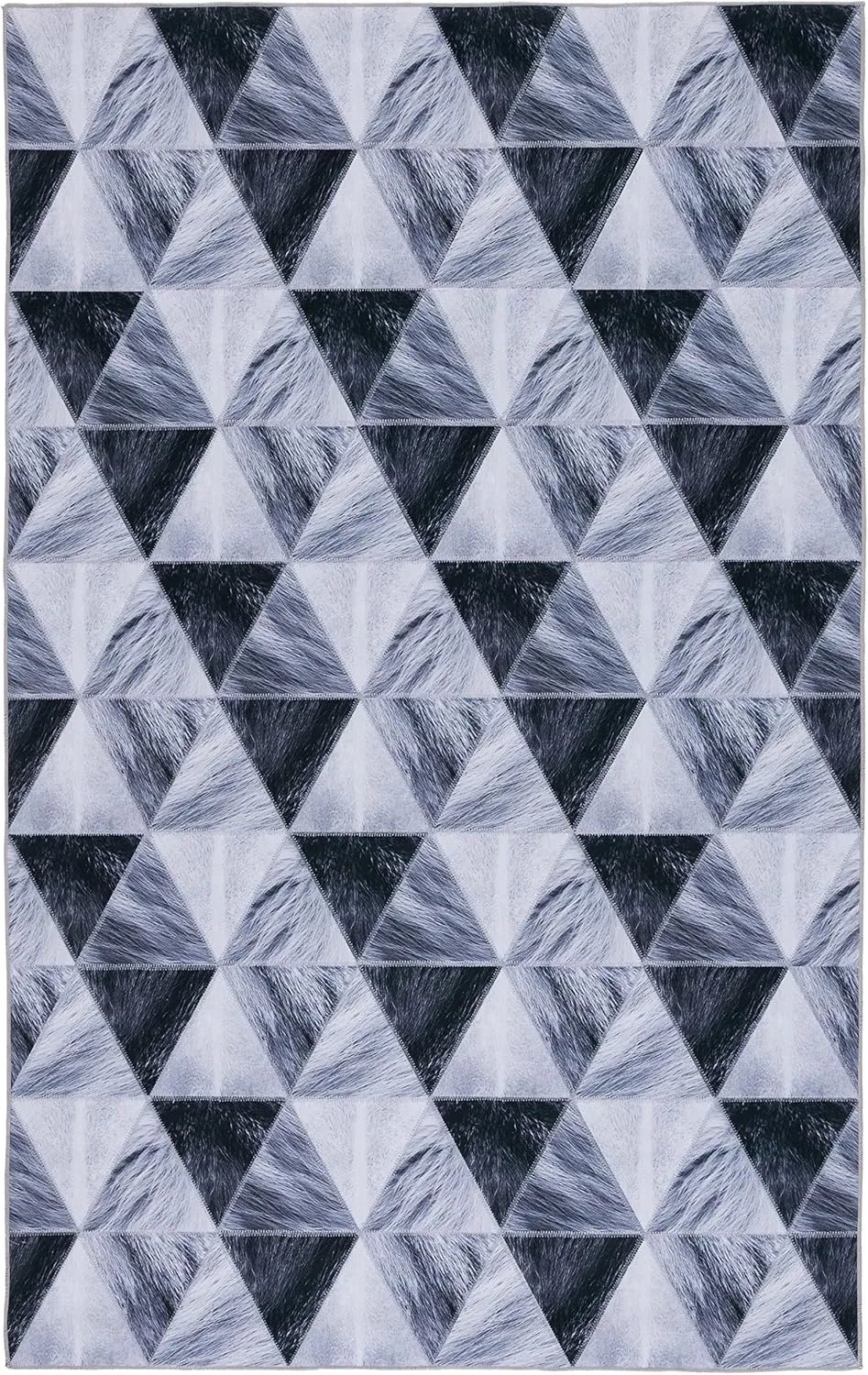 SAFAVIEH Faux Hide Collection Area Rug - 9' x 12', Light Grey & Dark Grey, Rustic Design, Non-Shedding & Easy Care, Machine Washable Ideal for High Traffic Areas in Living Room, Bedroom (FAH545F)